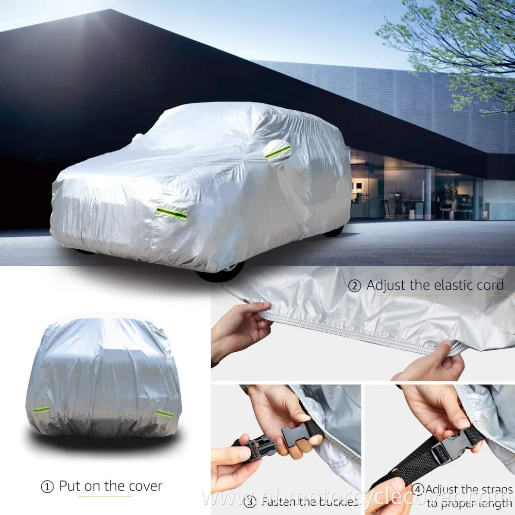 Silver 190t Polyester Car Cover